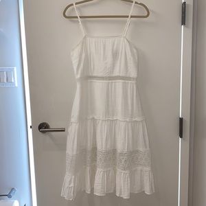 Aqua White Midi Sundress